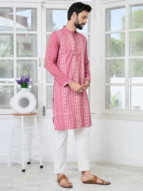 Light_Plum_Embossed_Printed_and_Foil_Printed_Straight_Kurta_with_Pyjama_with_Pyjama