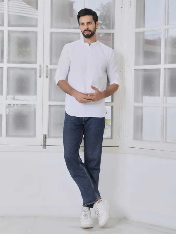 Off-White_Deluxe_Cotton_Short_Kurta