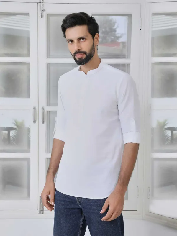 Off-White_Deluxe_Cotton_Short_Kurta