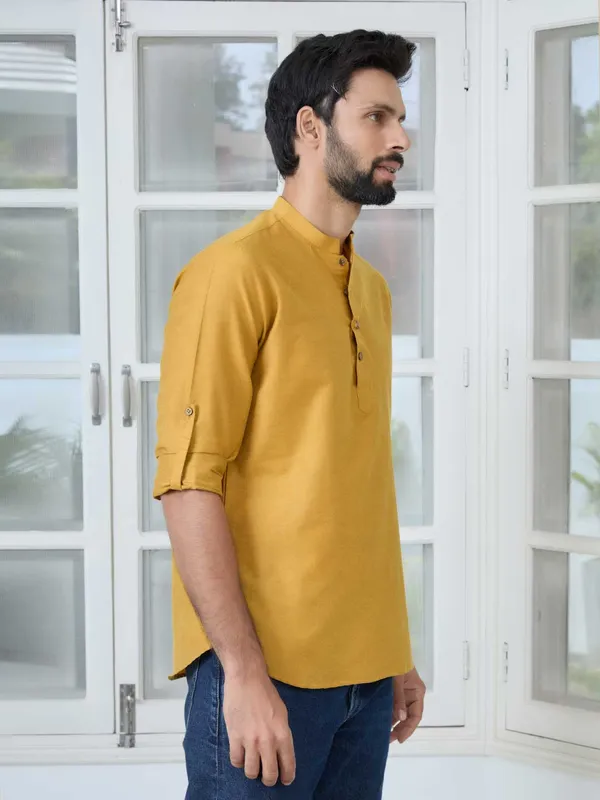 Golden_Deluxe_Cotton_Short_Kurta