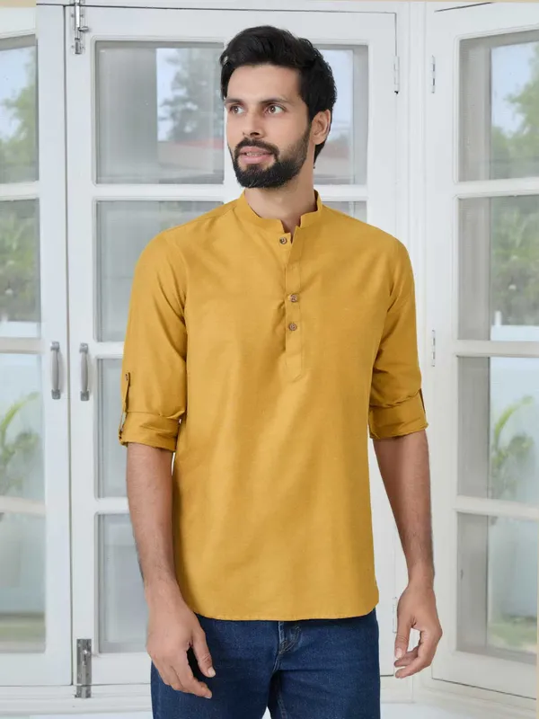 Golden_Deluxe_Cotton_Short_Kurta