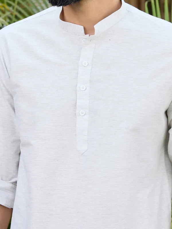 Men_Cream_Cotton_Short_Kurta