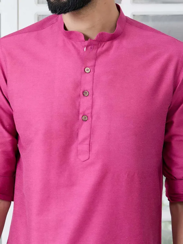 Pink_Deluxe_Cotton_Short_Kurta