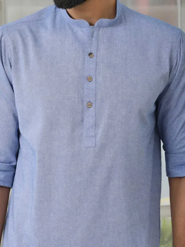 Indigo_Solid_Cotton_Short_Kurta