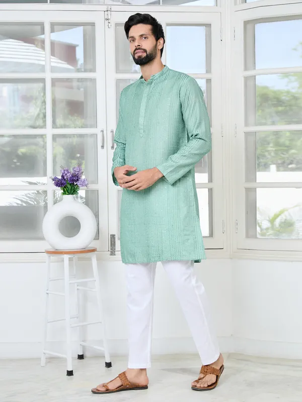 Pastel_Green_Embroidered_Thread_Work_Sequinned_Chanderi_Silk_Straight_Kurta