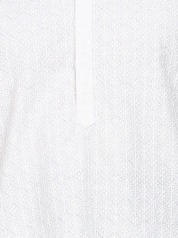 White_Thread_Embroidered_Viscose_Straight_Kurta_With_Pyjama
