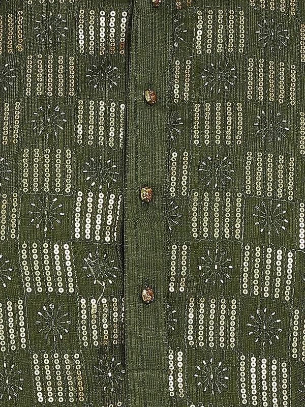 Green_Sequin_Embroidered_Straight_Kurta_With_Pyjama