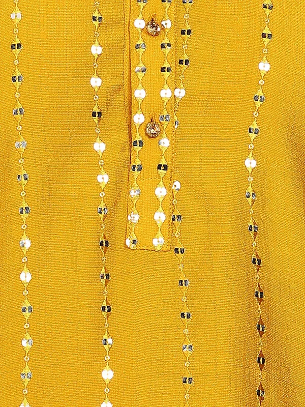 Mustard_Sequin_Embroidered_Straight_Kurta_With_Pyjama