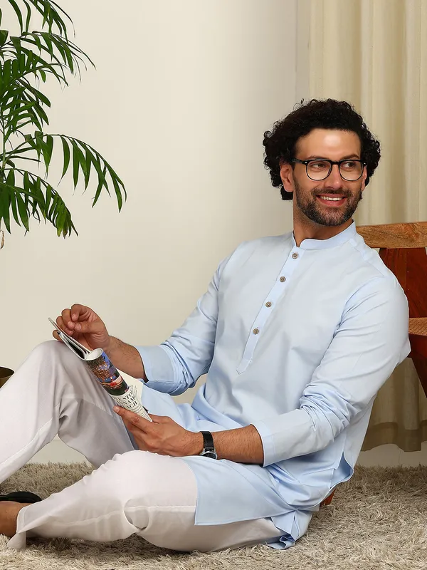 Light_Blue_Solid_Straight_Kurta_With_Pyjama