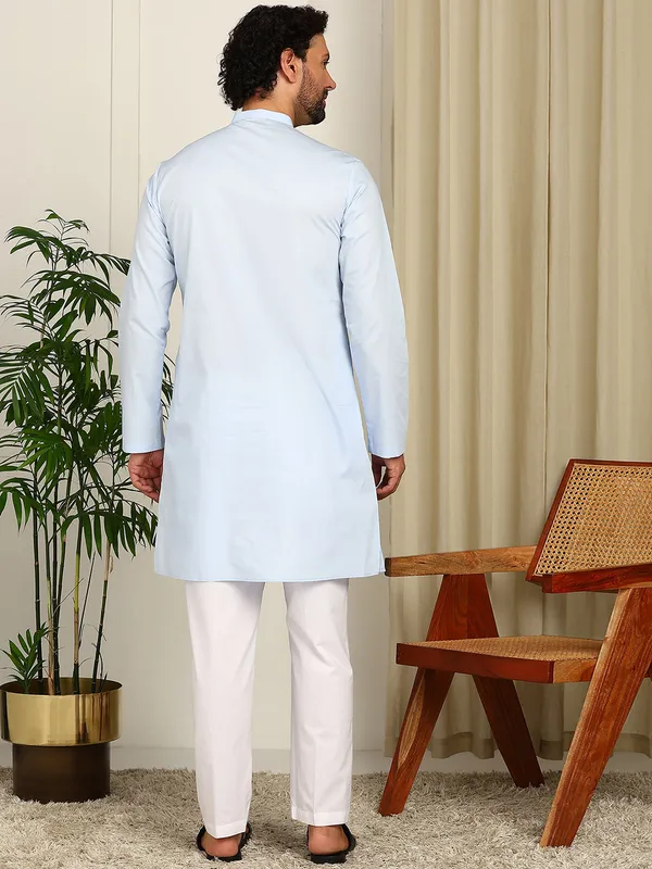 Light_Blue_Solid_Straight_Kurta_With_Pyjama