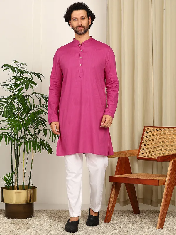 Pink_Cotton_Straight_Kurta_With_Pyjama