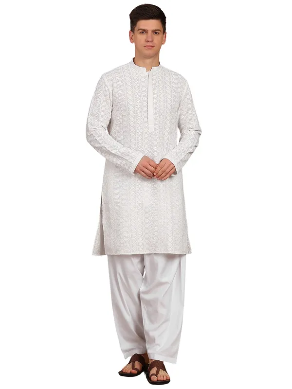 White_Chikankari_Embroidered_Straight_Kurta_Paired_with_Salwar