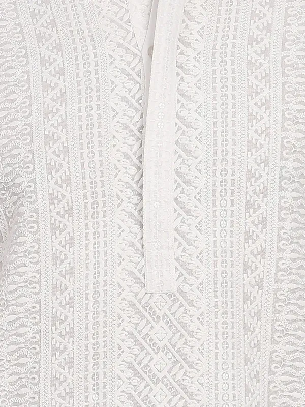 White_Chikankari_Embroidered_Straight_Kurta_with_Salwar