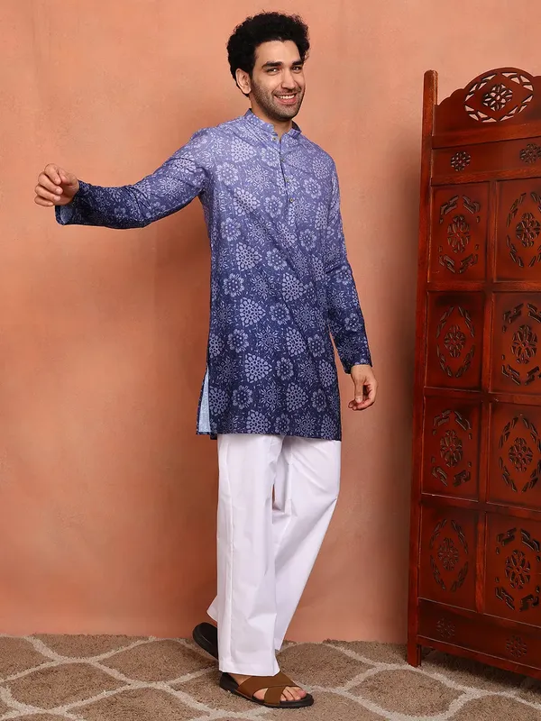 Men_Blue_Cotton_Silk_Printed_Straight_Kurta_With_Pyjama