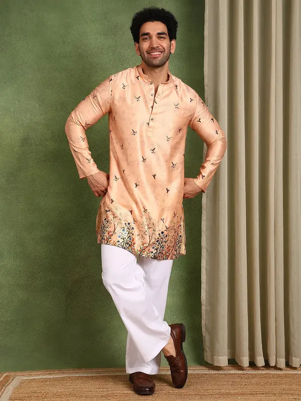 Men's_Festive_Pink_Chanderi_Silk_Kurta_with_Pyjama