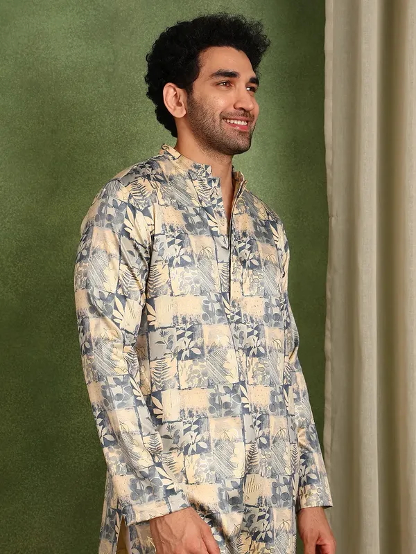 Men_Printed_Satin_Kurta