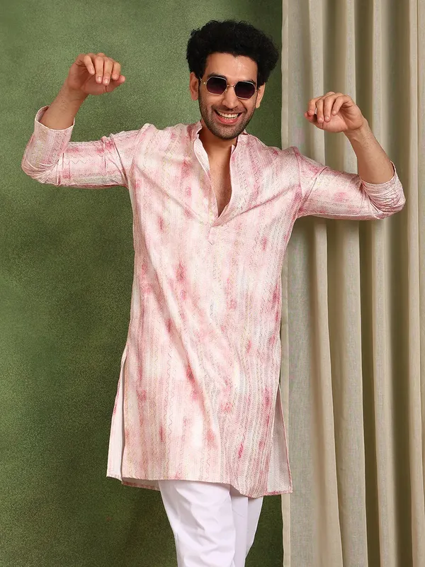 Pink_Chanderi_Silk_Kurta_Pyjama_Set_for_Men
