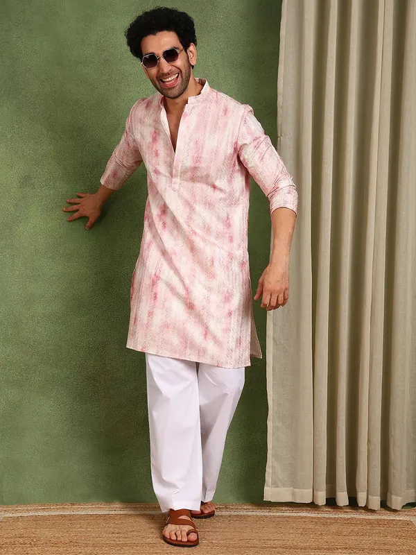Premium_Pink_Chanderi_Silk_Printed_Kurta