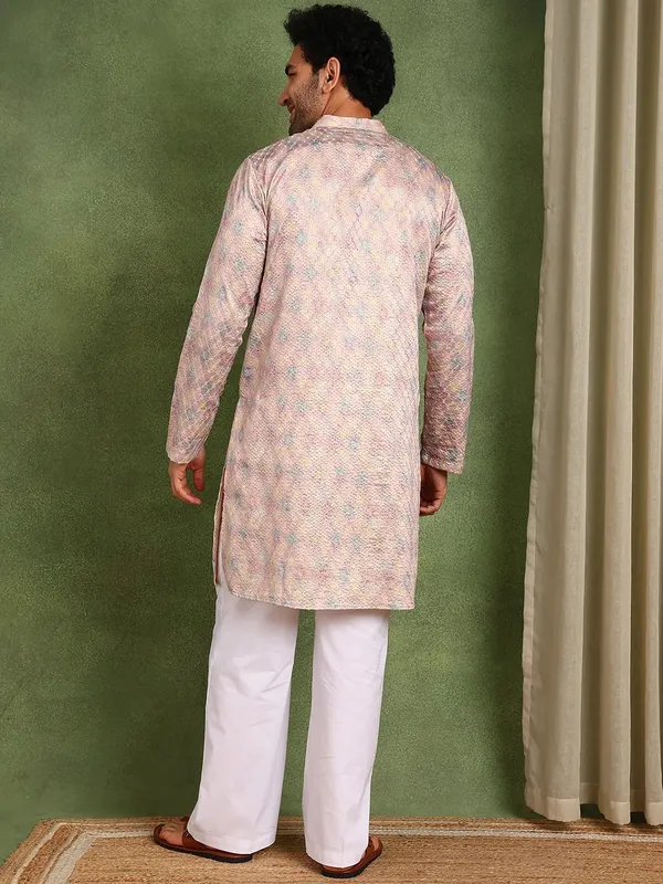 Men_Pink_Cotton_Satin_Straight_Printed_Kurta_With_Pyjama
