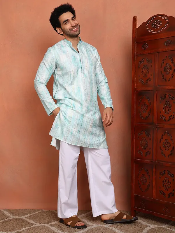 Men_Blue_Cotton_Silk_Straight_Kurta_With_Pyjama