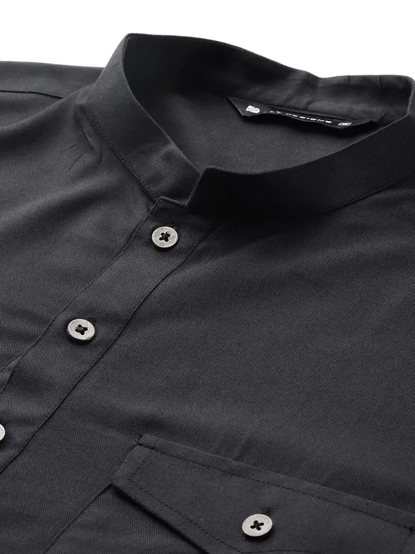 Men's_Black_Rayon_Solid_Pathani_Set