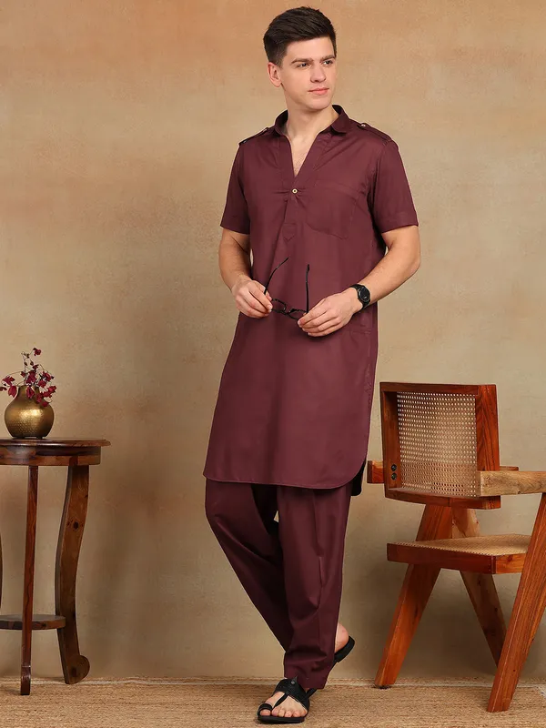 Men's_Solid_Pathani_Kurta_with_Salwar