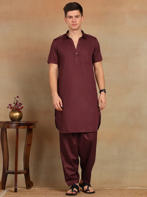 Men's_Solid_Pathani_Kurta_with_Salwar