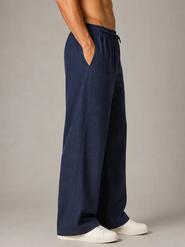 See_Designs_Men's_Flare_Linen_Pyjama_Relaxed_Fit_Drawstring_Lounge_Pants