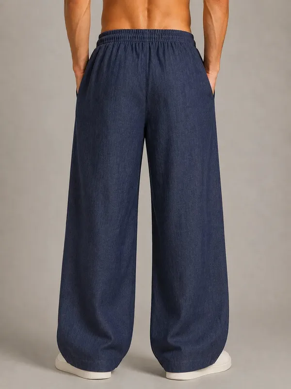 See_Designs_Men's_Flare_Linen_Pyjama_Relaxed_Fit_Drawstring_Lounge_Pants