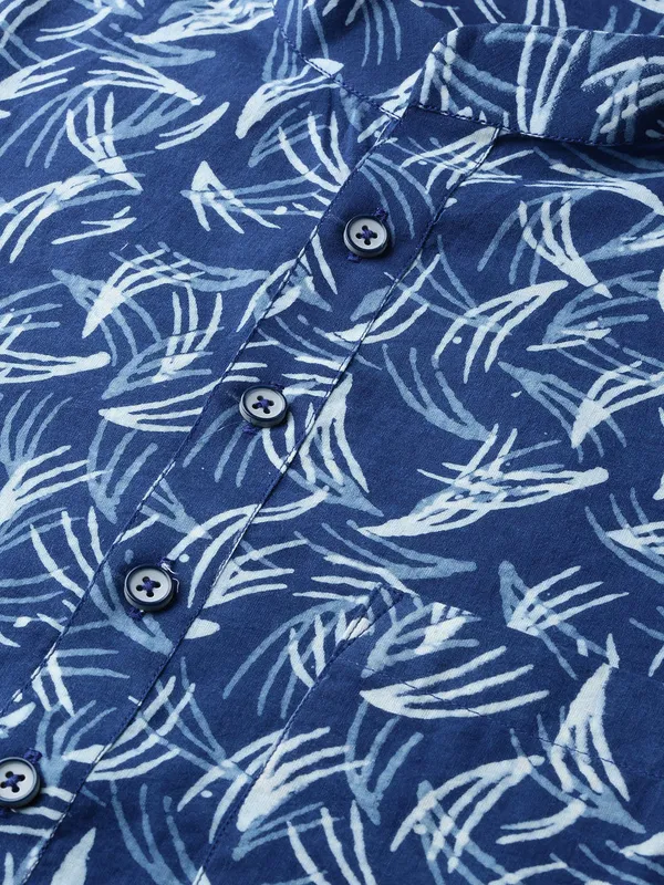 Blue_Hand_Block_Printed_straight_kurta