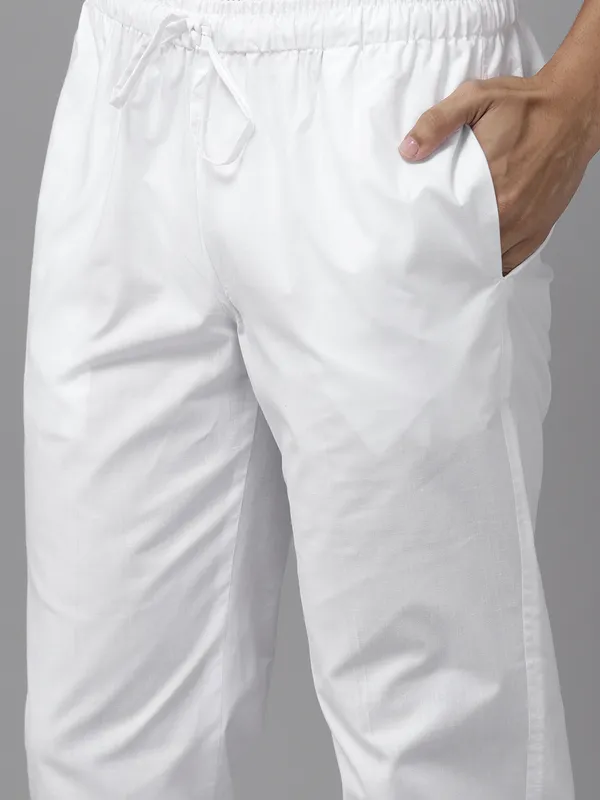 Men_White_&_Black_Pure_Cotton_Embroidered_Staright_Kurta_With_Pajama