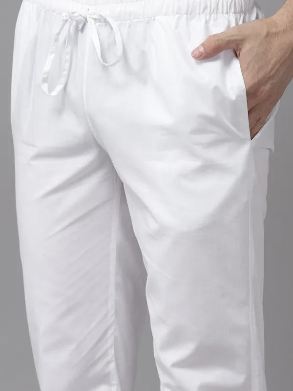 Men_White_&_Blue_Pure_Cotton_Embroidered_Staright_Kurta_With_Pajama