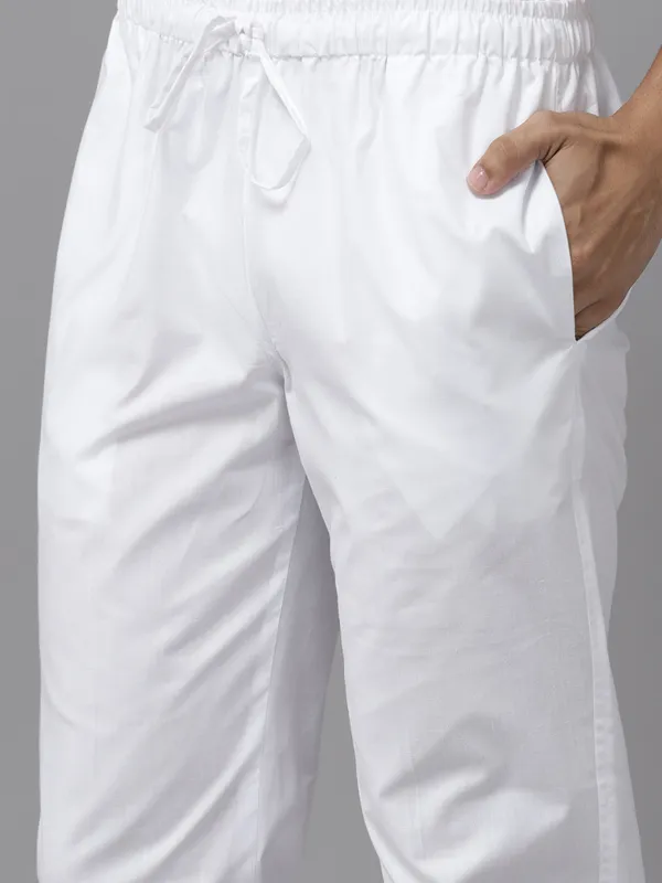 Men_White_&_Blue_Pure_Cotton_Embroidered_Staright_Kurta_With_Pajama