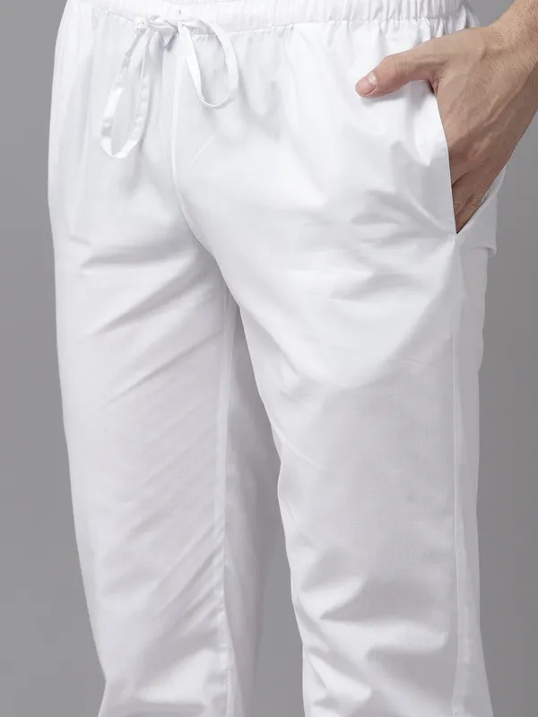 Men_White_&_Pink_Pure_Cotton_Embroidered_Staright_Kurta_With_Pajama
