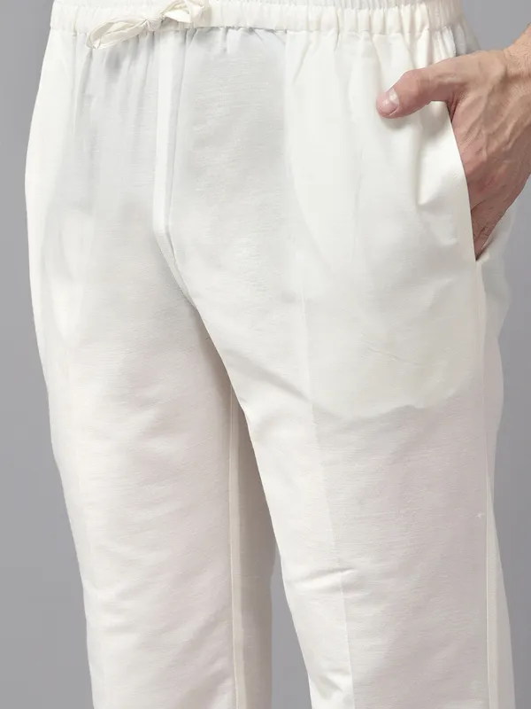 Men_Off_White_&_Multi_Color_Pure_Cotton_Embroidered_Staright_Kurta_With_Pajama