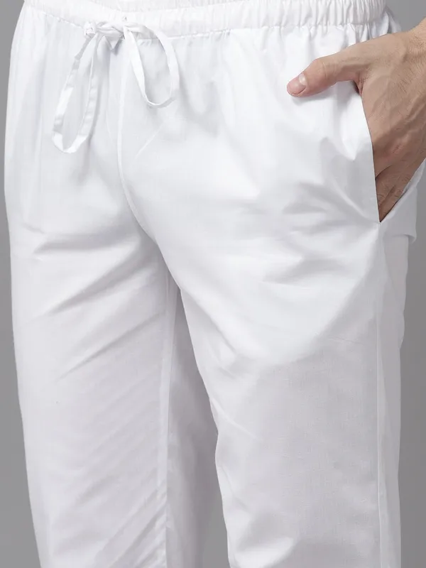 Men_White_&_Blue_Pure_Cotton_Embroidered_Staright_Kurta_With_Pajama