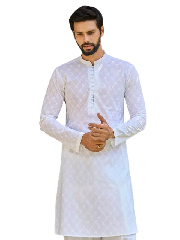 Men_White_Chikankari_Embroidered_Straight_Kurta