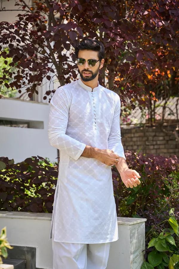 Men_White_Chikankari_Embroidered_Straight_Kurta_With_White_Salwar