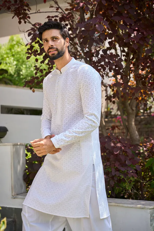 Men_White_Chikankari_Embroidered_Straight_Kurta_With_White_Salwar
