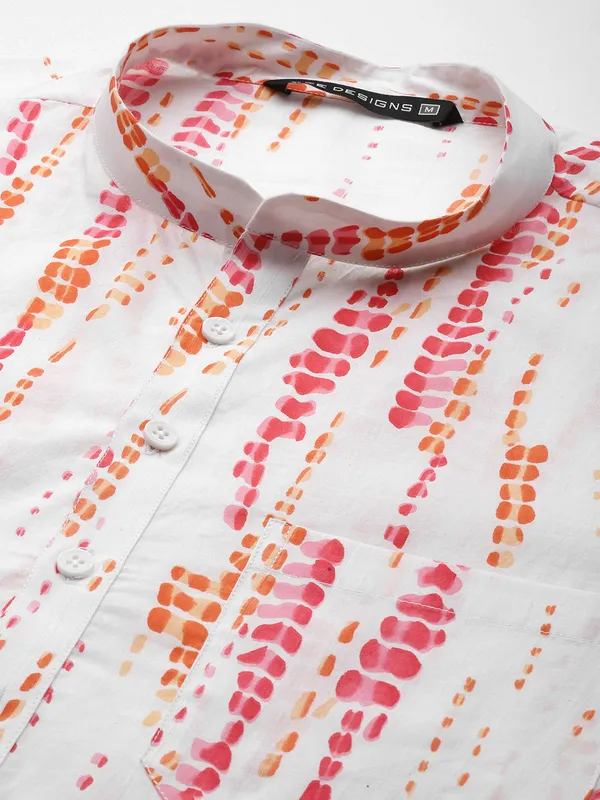 Men_White_&_Pink_Pure_Cotton_Printed_Staright_Kurta_With_Pajama