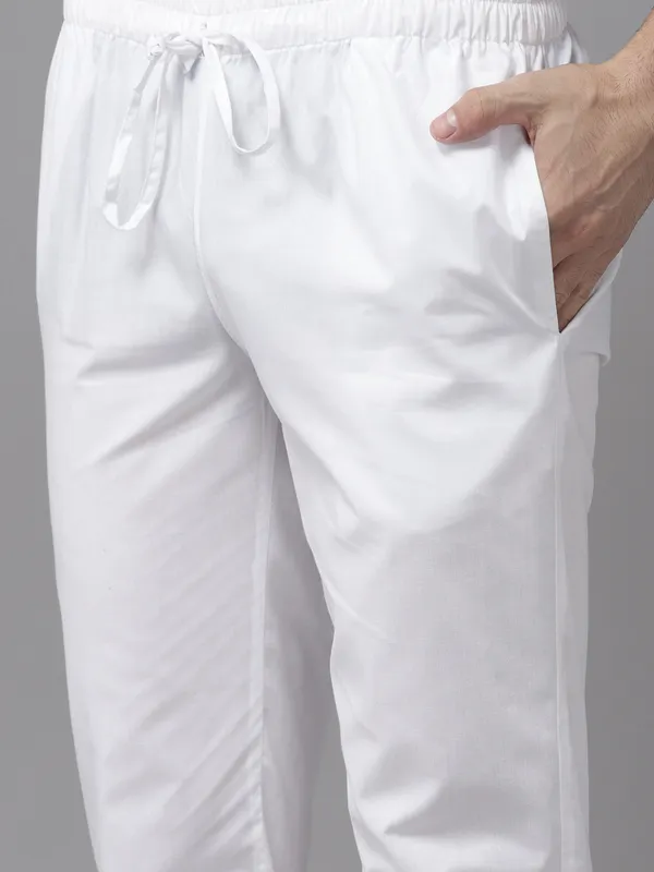 Men_White_&_Blue_Pure_Cotton_Printed_Staright_Kurta_With_Pajama