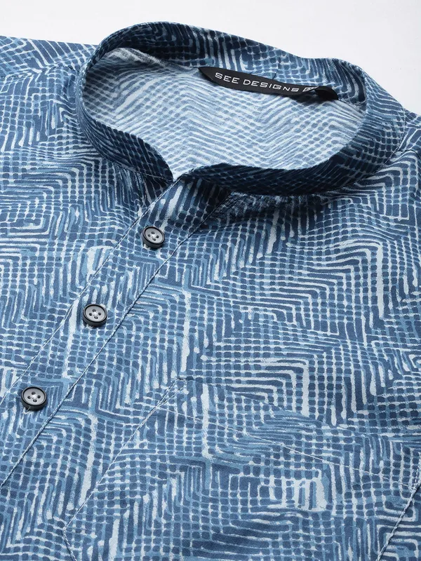 Men_Blue_Pure_Cotton_Printed_Staright_Kurta_With_Pajama