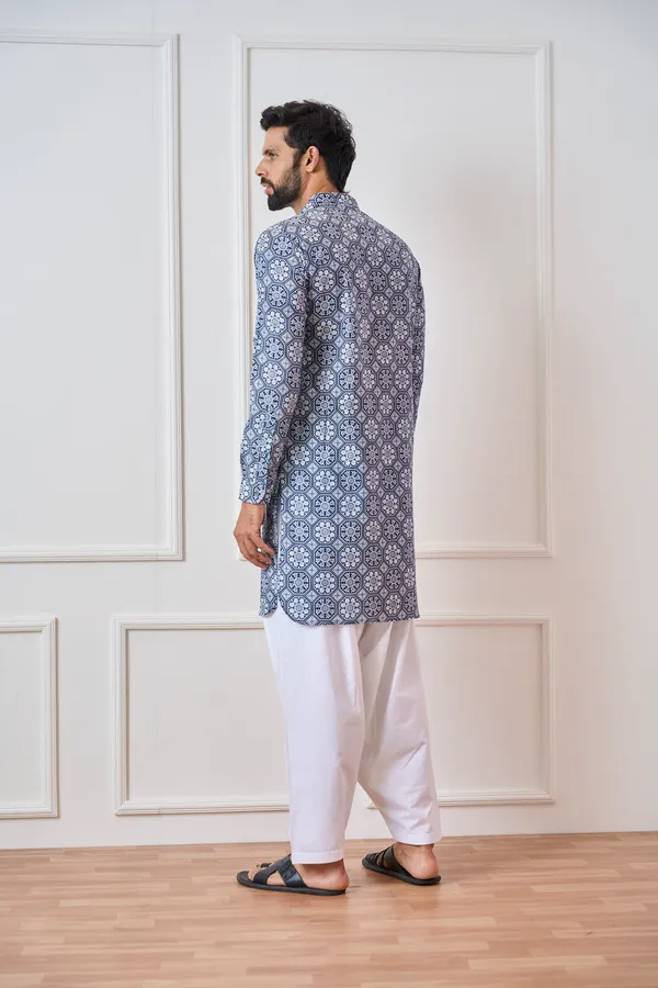 Men_Indigo_Regular_Pure_Cotton_Pathani_Kurta_With_White_Salwar