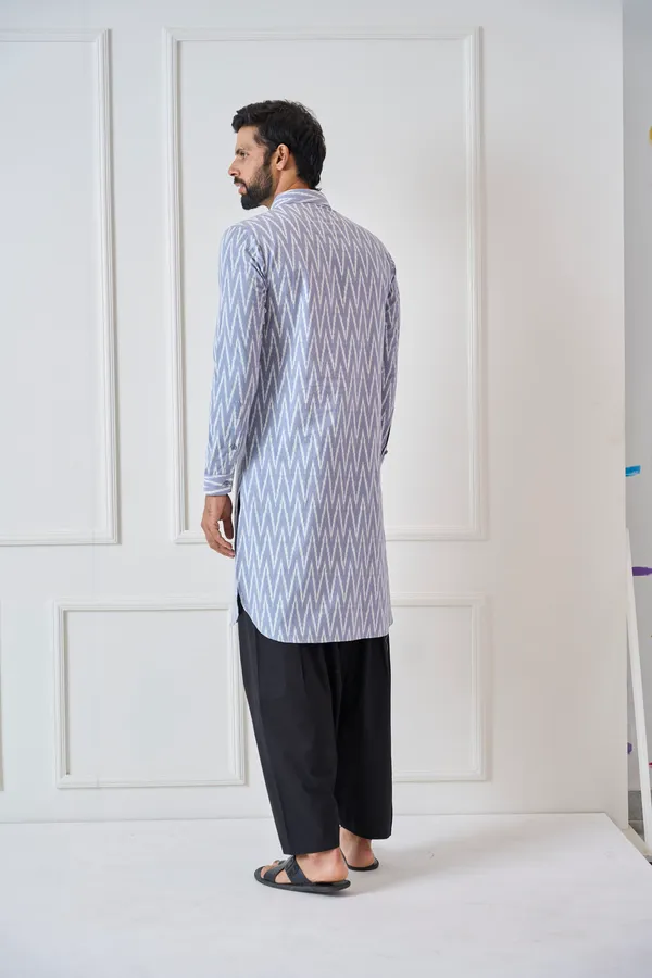Men_Light_Grey_Regular_Pure_Cotton_Pathani_Kurta_With_Black_Salwar