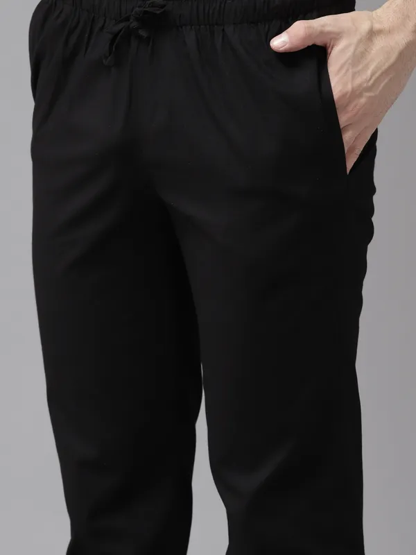 Men_Black_&_Silver_Silk_Woven_Design_Staright_Kurta_With_Pajama