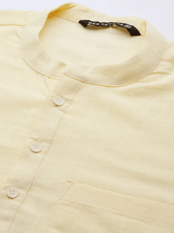 Pure_Cotton_Kurta_with_Pyjama_&_Printed_Nehru_Jacket