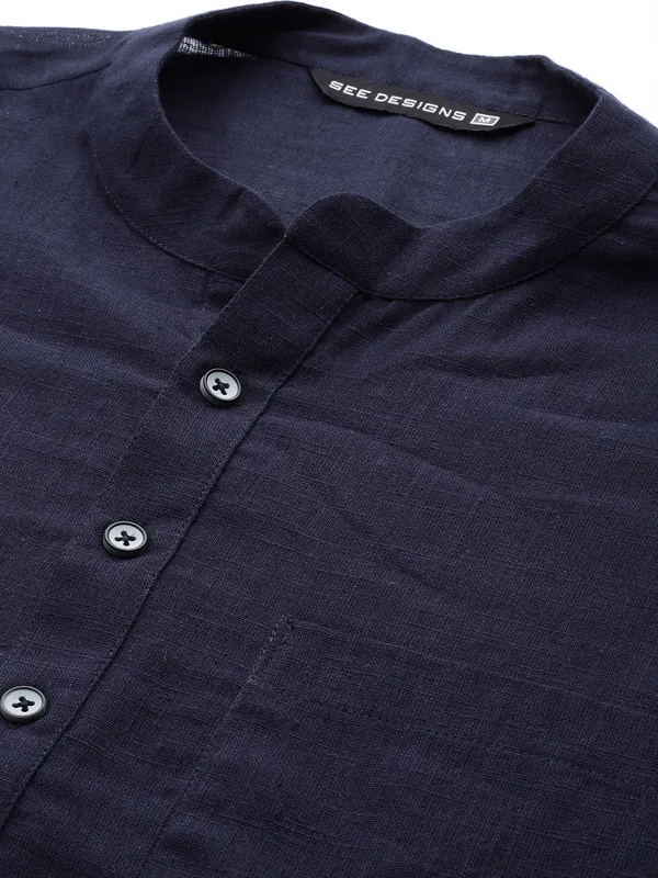 Pure_Cotton_Kurta_with_Pyjama_&_Printed_Nehru_Jacket
