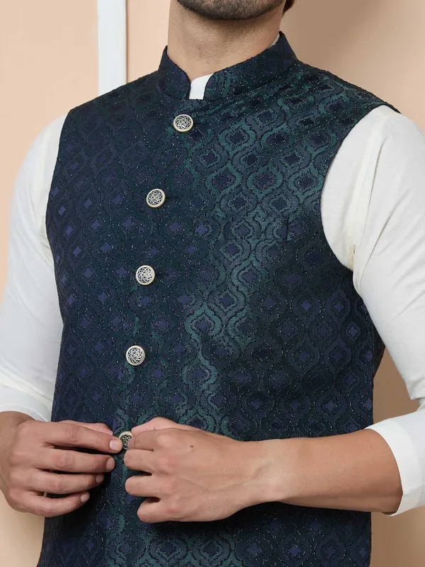 Navy_Woven_Jacquard_Nehru_Jacket