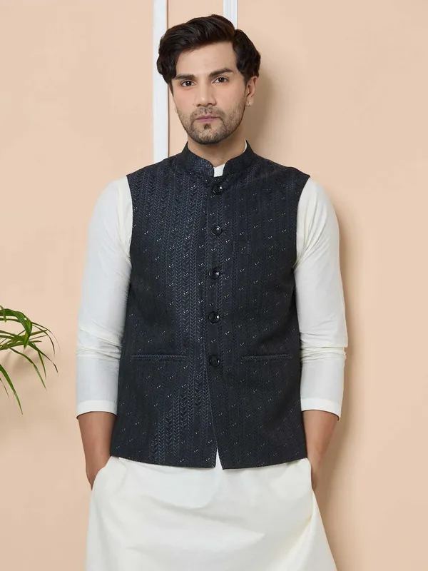 Men_Midnight_Black_Woven_Jacquard_Nehru_Jacket