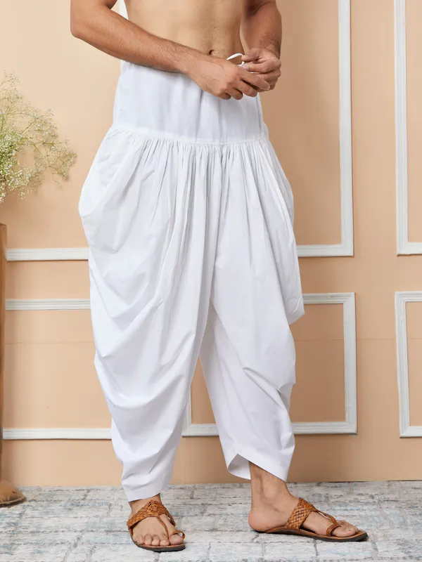 White_Mid-Rise_Loose-Fit_Pure_Cotton_Salwar